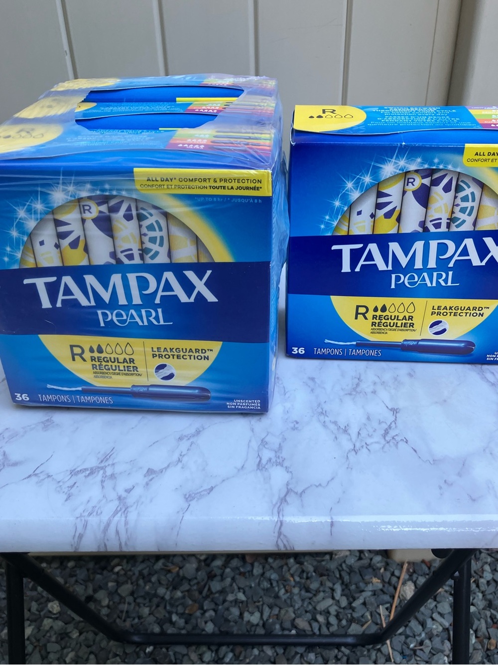 Tampax Pearl tampons regular 36 ct 4 boxes NWT